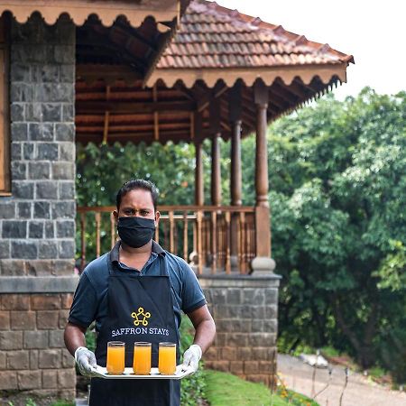 Saffronstays Niramay, Torna-Rajgad - Rustic Pool Villa With A Gazebo And Great Forest Views Marg Asni エクステリア 写真
