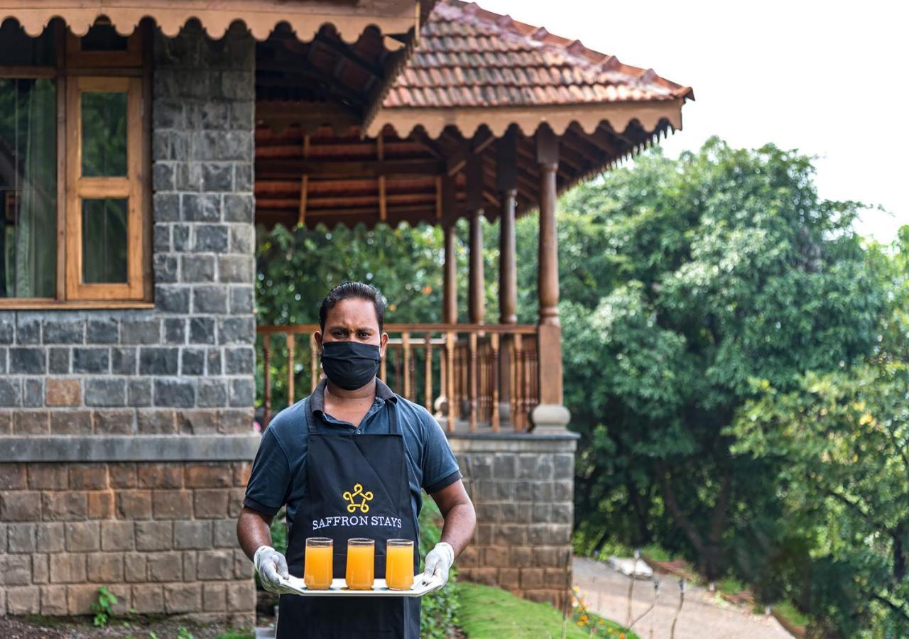 Saffronstays Niramay, Torna-Rajgad - Rustic Pool Villa With A Gazebo And Great Forest Views Marg Asni エクステリア 写真